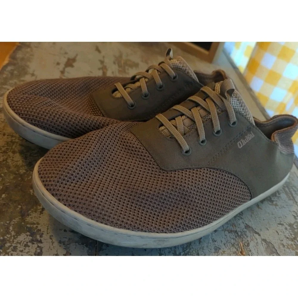 Men's OLUKAI Moku Pae Men's Boat Shoes Comfort Wet Tie‎ Laces & Stretch US 9.5